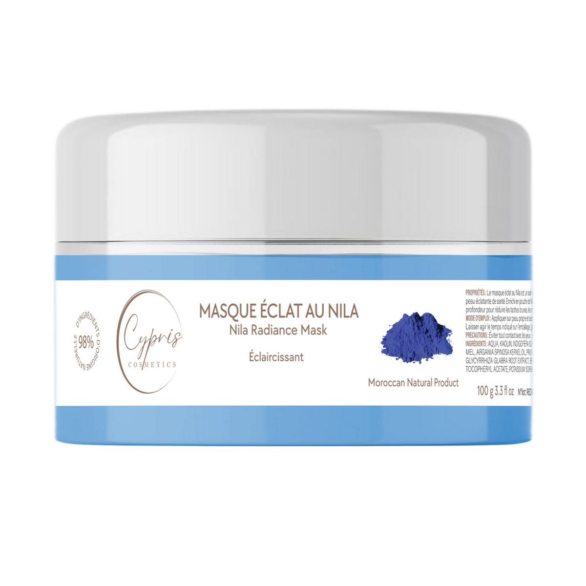 Masque Éclat Au Nila Royal - MAYTHI Beauty - 250g - Pour Teint Et Acné - Maroc